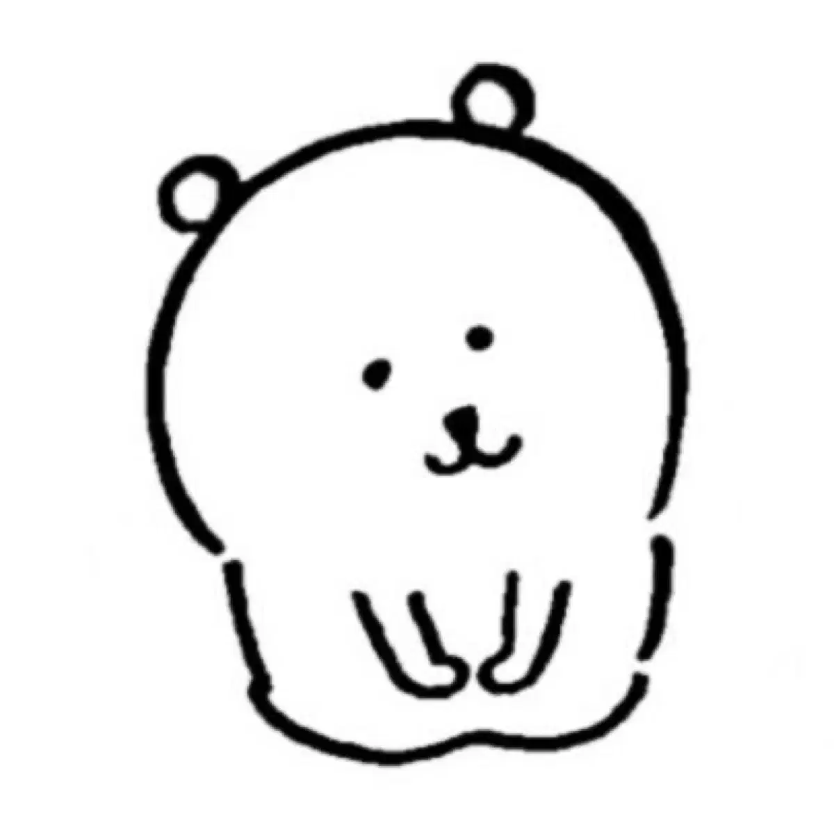 그윽곰 부드럽게 쳐다보는 농담곰 마스코트